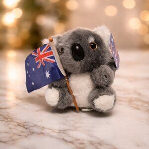 Small Koala Plush with Australian Flag – Souvenir Style
